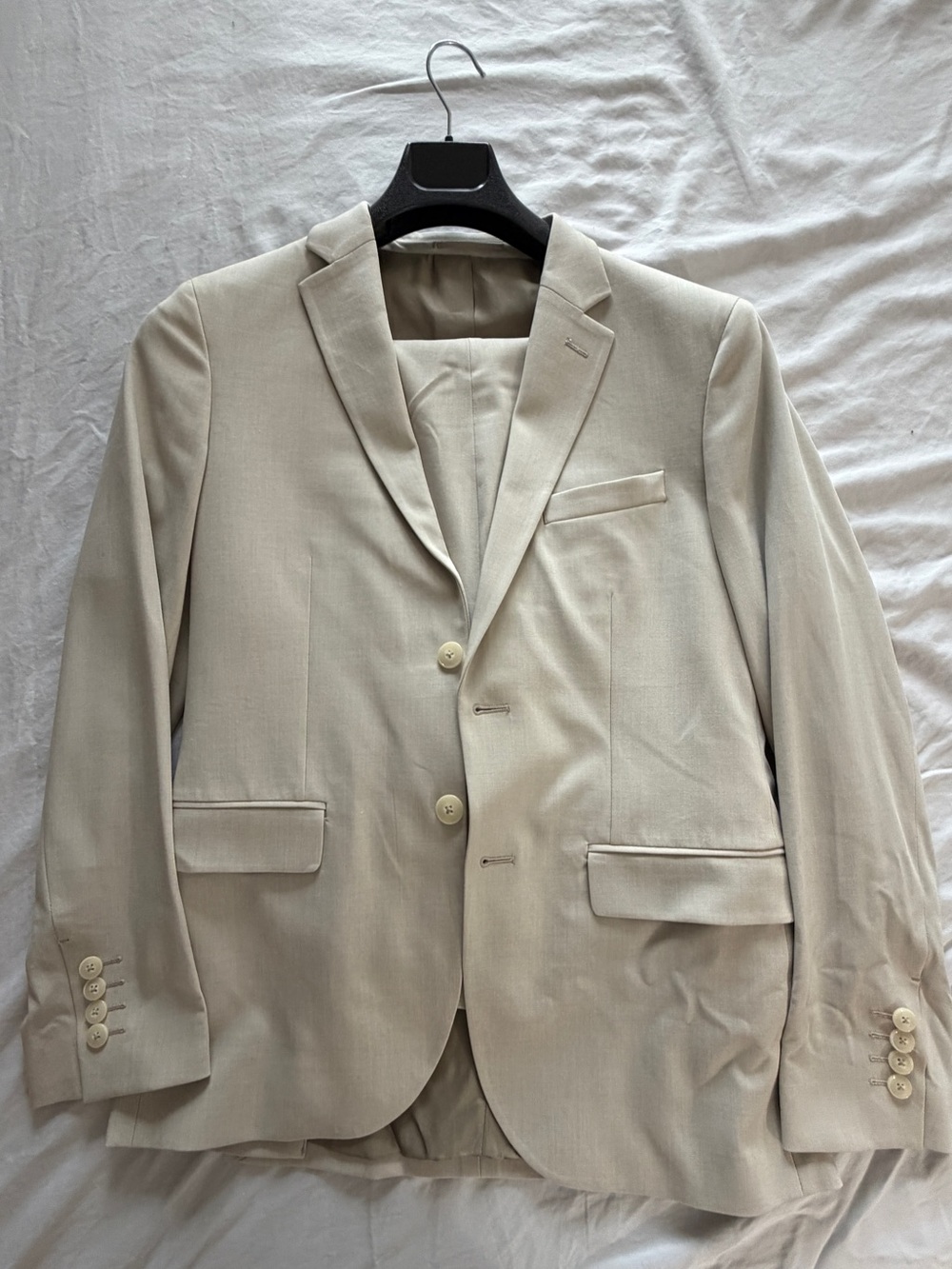 Mango Men's Light Beige Two-Piece Suir